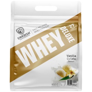Whey Protein Deluxe - Ванилов сладолед 900 г | SWEDISH Supplements
