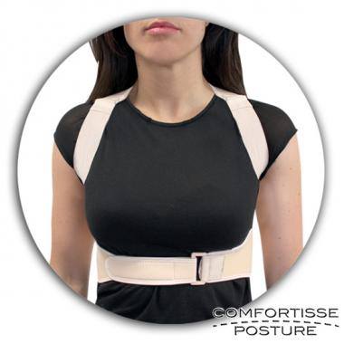Comfortisse Posture коригиращ колан за правилна стойка Изправя стойката на тялото Намалява болките в ставите и гърба Достатъчно е използването му  дори за половин-един час на ден Олекотен и удобен Comfortisse Posture коригиращ колан за правилна стойка Изп