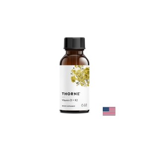 Витамин D3 500 IU + K2 100 µg 30 ml, капки | Thorne Research