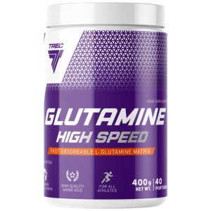Glutamine High Speed | Fast Absorbable Glutamine Matrix - Череша - Касис 400 г | Trec Nutrition