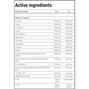Gold Core Amino EAA | Essential Amino Acids - Череша 300 г | Trec Nutrition