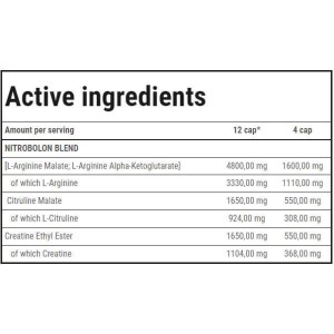 Nitrobolon | Stimulant-Free Pre-Workout Caps - 240 капсули | Trec Nutrition