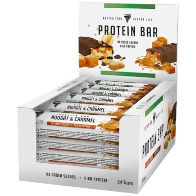 Protein Bar 30% | No Added Sugars - Нуга с карамел 24 x 46 грама