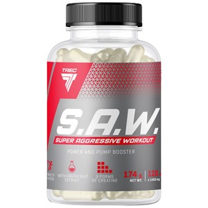 S.A.W. Caps | Super Aggressive Pre-Workout - 120 капсули | Trec Nutrition