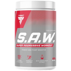 S.A.W. Powder | Super Aggressive Pre-Workout - Диви плодове 400 г | Trec Nutrition