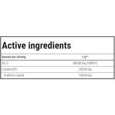 Vitamin C + L-Lysine Powder - 300 г | Trec Nutrition