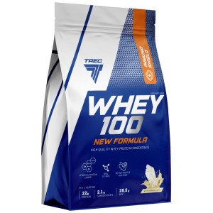 Whey 100 | High Quality Whey Protein Concentrate with Immuno Shield - Бял шоколад 700 г | Trec Nutrition