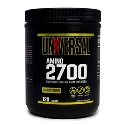 Amino 2700 120 таблетки I Universal Nutrition Доставя на организма всичките му необходими аминокиселини Пълен арсенал от най-важните аминокиселини Помага за увеличаването на мускулите Подпомага когнитивнит Amino 2700 120 таблетки I Universal Nutrition Дос