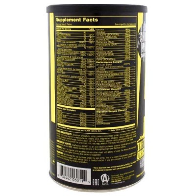 Animal Pak 44 пакетчета | Universal Nutrition Подпомага функционирането на имунитета Подпомага намаляването на умората Подпомага правилния метаболизъм Практична форма на пакетчета Animal Pak е на супер Animal Pak 44 пакетчета | Universal Nutrition Подпома