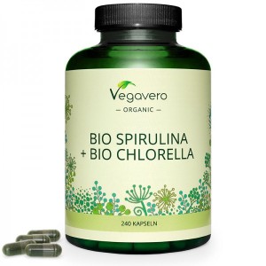 Bio Spirulina + Bio Chlorella 240 капсули | Vegavero