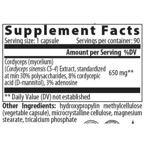Cordyceps 650 mg - 60 капсули | VemoHerb