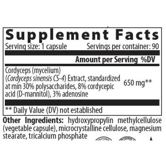 Cordyceps 650 mg - 60 капсули | VemoHerb Cordyceps 650 mg - 60 капсули | VemoHerb