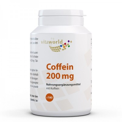 Caffeine 200 мг 180 таблетки | Vita World Caffeine 200 мг 180 таблетки | Vita World