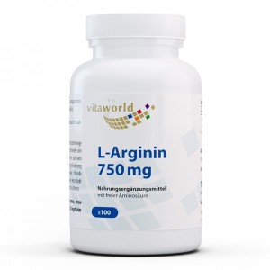 L-Arginine 750 мг 100 капсули | Vita World L-Arginine 750 мг 100 капсули | Vita World
