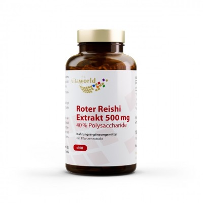 Red Reishi Extract 500 мг 100 капсули | Vita World