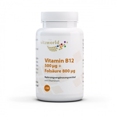 Vitamin B12 + Folic Acid 180 таблетки | Vita World