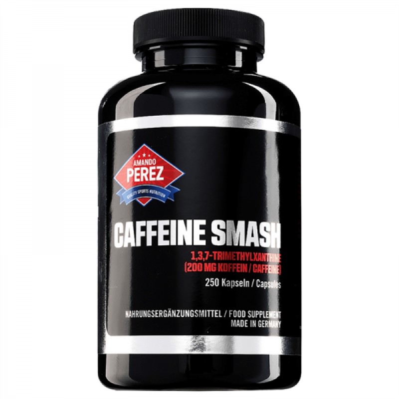 Amando Perez Caffeine Smash 200 мг 250 капсули | Vitabay Amando Perez Caffeine Smash 200 мг 250 капсули | Vitabay
