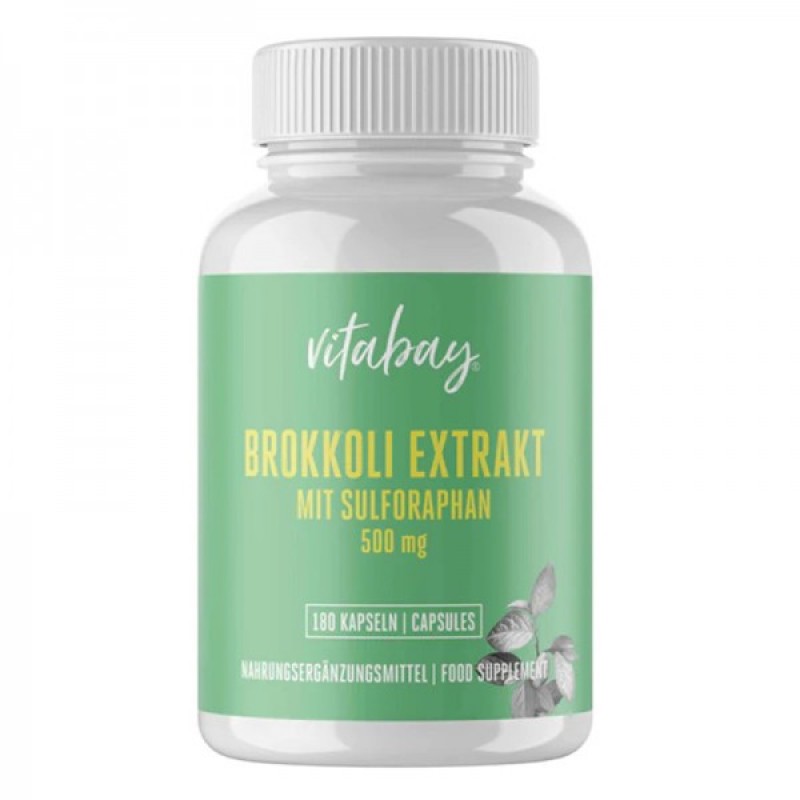 Broccoli Extract with Sulforaphane 500 мг 180 капсули | Vitabay Broccoli Extract with Sulforaphane 500 мг 180 капсули | Vitabay