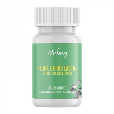 Flora Bifido Lacto+ 70 млрд. пробиотици 60 капсули | Vitabay
