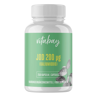 Iodine (Potassium Iodide) 200 мкг 250 капсули | Vitabay Iodine (Potassium Iodide) 200 мкг 250 капсули | VitabayДопринася за нормалното производство на тиреоидни хормони и нормалната функция на щитовидната жлеза
Спомага за нормалната когнитивна фу Iodine (Potassium Iodide) 200 мкг 250 капсули | Vitabay Допринася за нормалното производство на тиреоидни хормони и нормалната функция на щитовидната жлеза Спомага за нормалната когнитивна функция Благоприятс Iodine (Potassium Iodide) 200 мкг 250 капсули