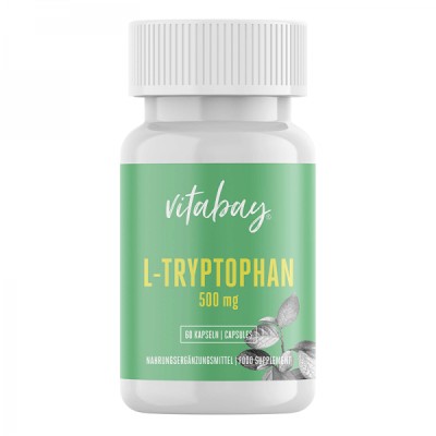 L-Tryptophan 500 мг 60 капсули | Vitabay L-Tryptophan 500 мг 60 капсули | Vitabay