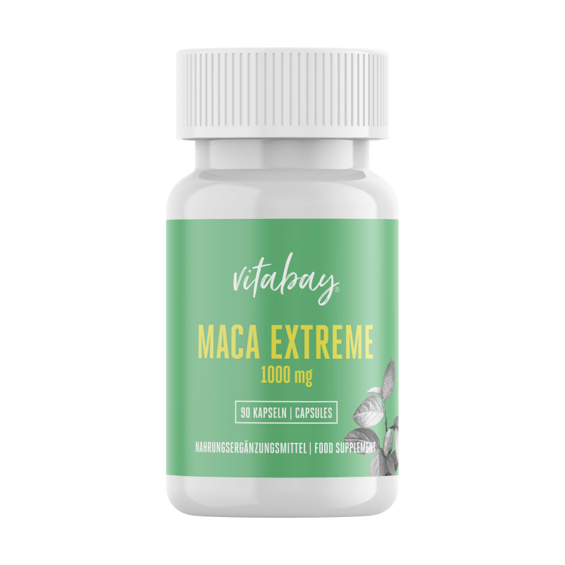 Maca Extreme 1000 мг 90 капсули | Vitabay Подпомага сексуалното здраве на мъжете и жените Допринася за намаляване на рефрактерната пауза (времето между половите актове) Увеличава подвижността на сперматозоиди Maca Extreme 1000 мг 90 капсули | Vitabay Подп
