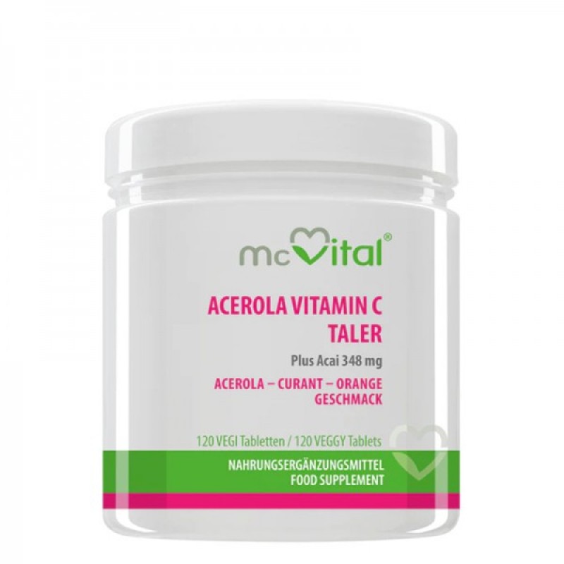 McVital Acerola Vitamin C plus Acai 120 таблетки | Vitabay