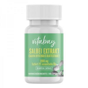 Salvia Extract 1900 мг 90 капсули | Vitabay