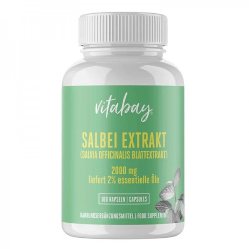 Salvia Extract 2000 мг 180 капсули | Vitabay