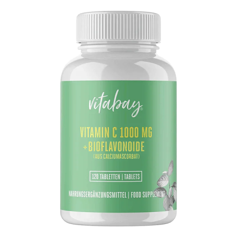 Vitamin C 1000 мг + Bioflavonoide 120 таблетки | Vitabay Vitamin C 1000 мг + Bioflavonoide 120 таблетки | VitabayОсигурява елементарен витамин С от чист калциев аскорбат
Стимулира дейността на имунната система
Грижи се за здравето на костите
[Vitamin C 1000 мг + Bioflavonoide 120 таблетки | Vitabay Осигурява елементарен витамин С от чист калциев аскорбат Стимулира дейността на имунната система Грижи се за здравето на костите Витамин Ц
