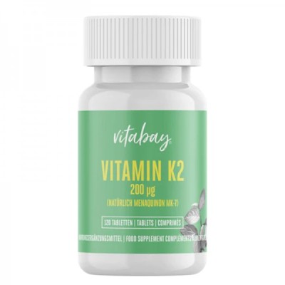 Vitamin K2 (Natural Menaquinone MK-7) 200 мкг 120 таблетки | Vitabay