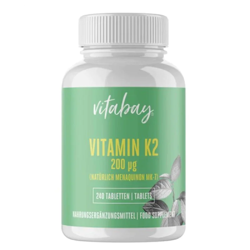 Vitamin K2 (Natural Menaquinone MK-7) 200 мкг 240 таблетки | Vitabay Vitamin K2 (Natural Menaquinone MK-7) 200 мкг 240 таблетки | Vitabay
