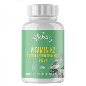Vitamin K2 (Natural Menaquinone MK-7) 200 мкг 365 таблетки | Vitabay