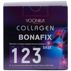 Collagen Bonafix Powder | with Collagen Type I, II & III - Неовкусен 30 x 13.6 грама