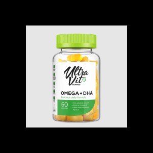 UltraVit Gummies Omega + DHA - Омега 3 - Лимонада | 60 gummies