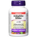 Ацидофилус Бифидус 6 млрд. активни пробиотици 60 капсули | Webber Naturals 