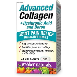 Advanced Collagen + Hyaluronic Acid and Boron 40 мини каплети | Webber Naturals