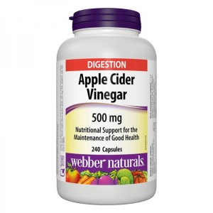 Apple Cider Vinegar 500 мг 240 капсули | Webber Naturals Apple Cider Vinegar 500 мг 240 капсули | Webber Naturals