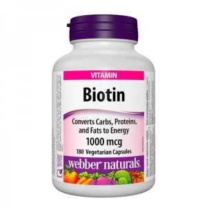 Biotin 1000 мкг 180 веге капсули | Webber Naturals