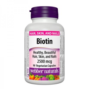 Biotin 2500 мкг 90 веге капсули | Webber Naturals