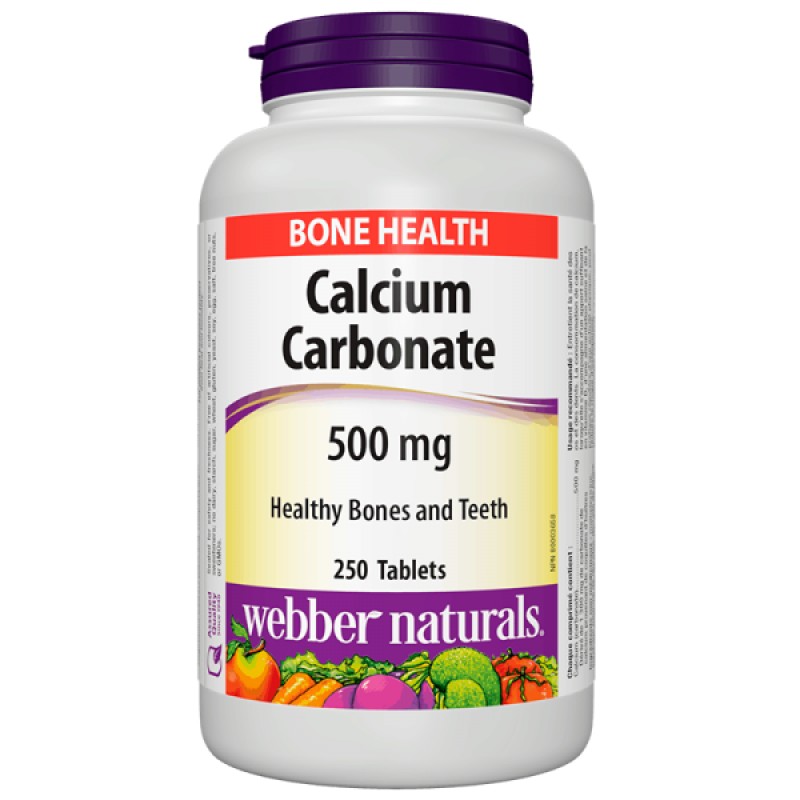 Calcium Carbonate 500 мг 250 таблетки | Webber Naturals