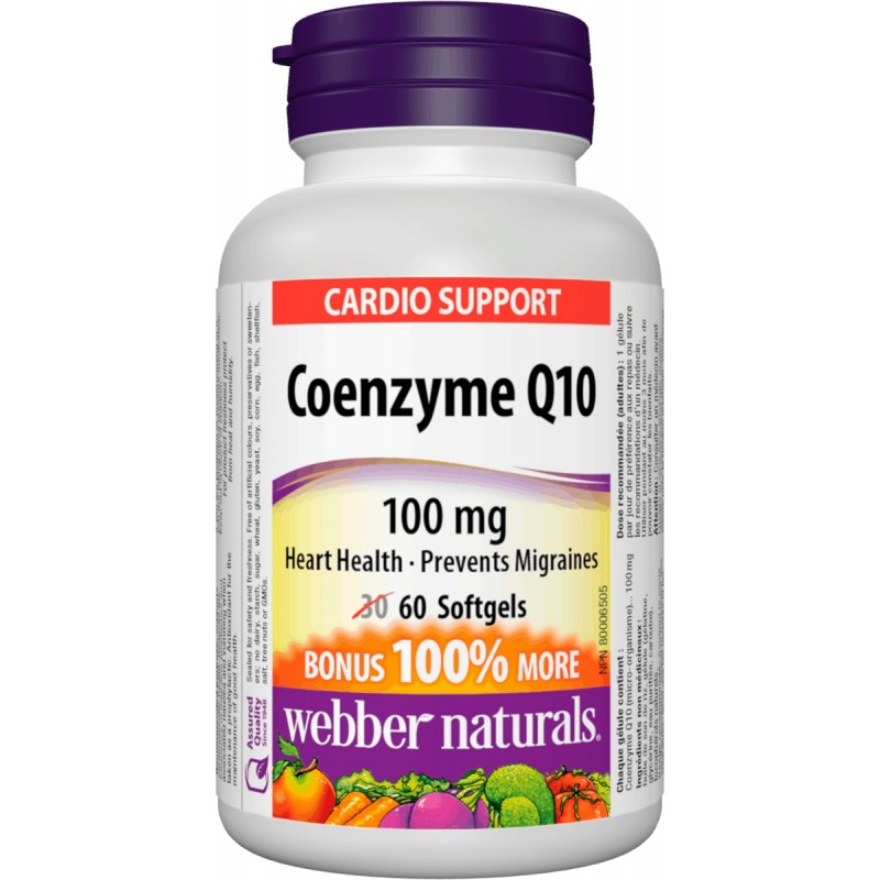Coenzyme Q10 100 мг 60 гел-капсули | Webber Naturals