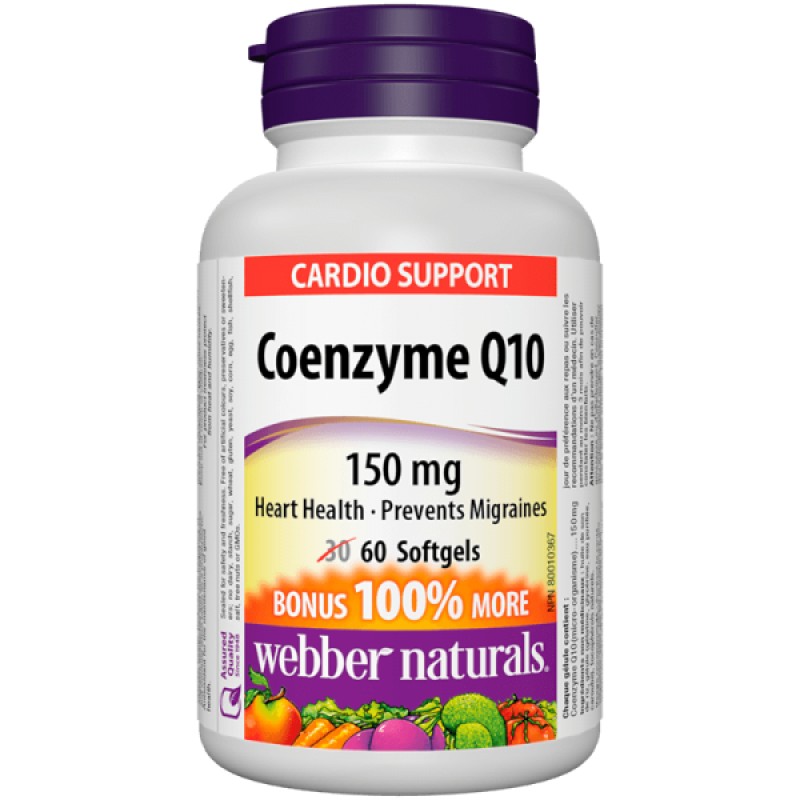 Coenzyme Q10 150 мг 60 гел-капсули | Webber Naturals
