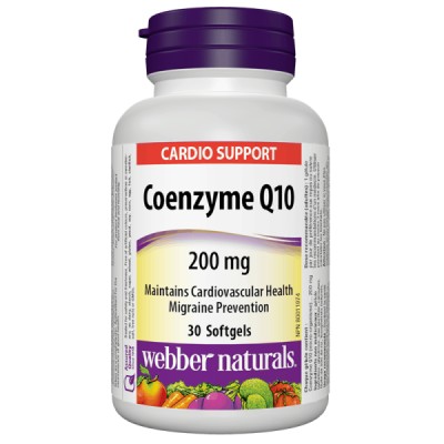 Coenzyme Q10 200 мг 30 гел-капсули | Webber Naturals Насърчава производството на здравословна енергия Поддържа здравето на сърдечно-съдовата система Лесни за поглъщане меки гел-капсули Гарантирани потенция Coenzyme Q10 200 мг 30 гел-капсули | Webber Natur