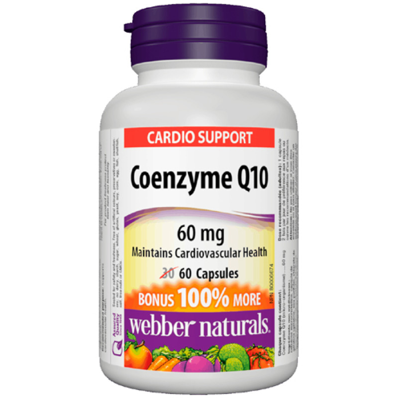 Coenzyme Q10 60 мг 60 капсули | Webber Naturals