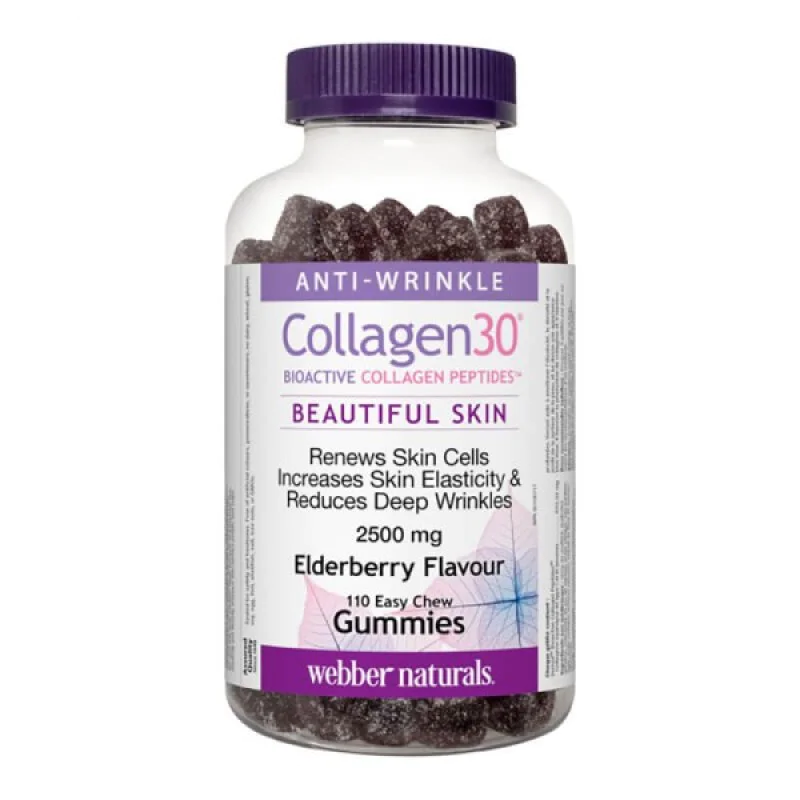 Колаген30 биоактивни колагенови пептиди 110 желирани таблетки Категория:Collagen30®BioactiveCollagnePeptides™Gummies Колаген30 биоактивни колагенови пептиди, произведен от канадската компани Категория:Collagen30®BioactiveCollagnePeptides™Gummies Колаген30 биоактивни колагенови пептиди, произведен от канадската компания Webber Naturals, е натура