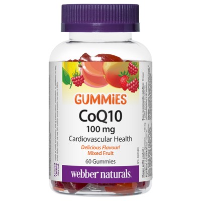 CoQ10 100 мг 60 желирани таблетки | Webber Naturals Осигурява антиоксидантна защита за поддържане на добро здраве Подпомага производството на клетъчна енергия и здравословната сърдечна функция Желирани таблет CoQ10 100 мг 60 желирани таблетки | Webber Nat