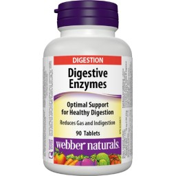 Digestive Enzymes (Храносмилателни ензими) 182 мг 90 таблетки | Webber Naturals 