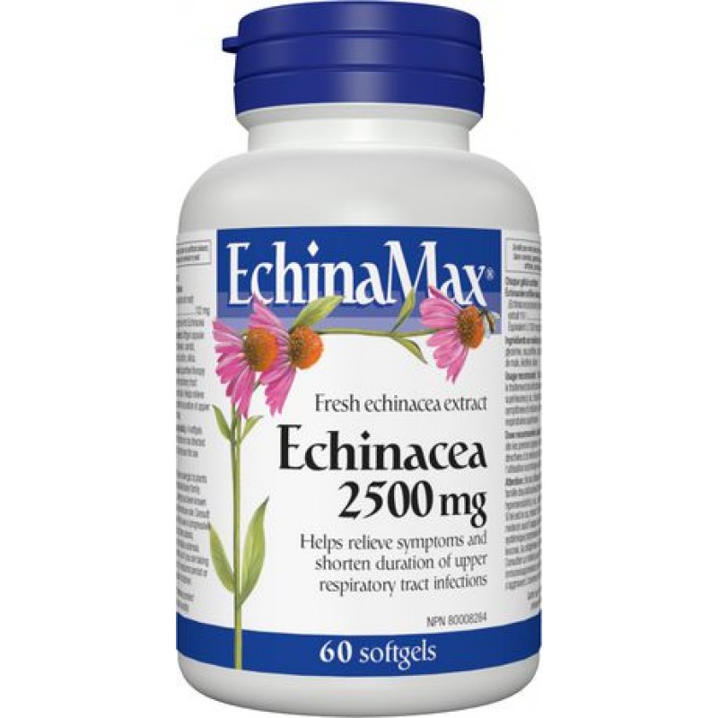 EchinaMax® Ехинацея Екстракт 2500 мг 60 гел-капсули | Webber Naturals