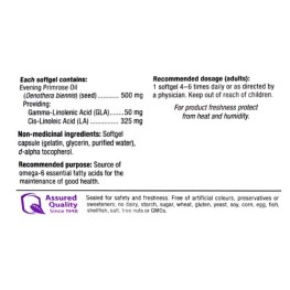 Evening Primrose Oil 500 мг 180 дражета | Webber Naturals